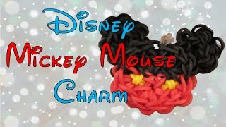 Mickey Mouse Rainbow Loom Charm Tutorial [upl. by Jude]