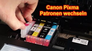 Canon Pixma Druckerpatronen ersetzen  Canon Drucker Patronen wechseln Anleitung [upl. by Tebor]