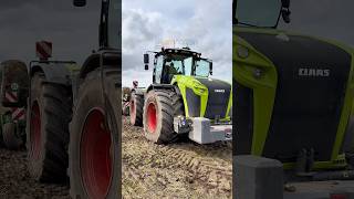 CLAAS XERION 5000 with Amazone Catros 12m discs [upl. by Rutan]