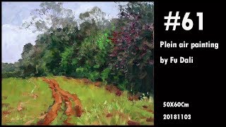 61 Plein air Painting landscape oil painting forest painting demo by Fu Dali [upl. by Aicerg]