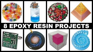 8 Easy Epoxy Resin Projects  Magnets  Paperweights  Cufflinks  Pendants  More  DIY Tutorial [upl. by Abbotsun]