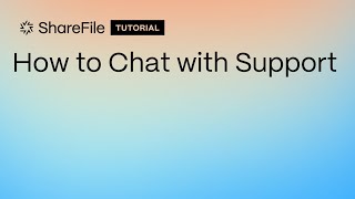 How to Chat with ShareFile Support [upl. by Dasya]