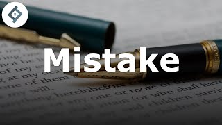 Mistake  Contract Law [upl. by Larisa]