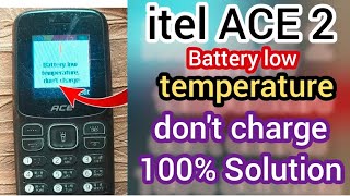 Itel Ace 2 Battery Low Temperature Dont Charge  Itel ace 2 charging problem [upl. by Ellata8]