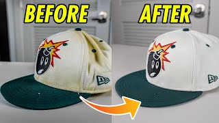 HOW TO CLEAN FITTED HATSSNAPBACKS TUTORIAL [upl. by Ashton]