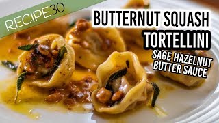 Tortellini made from scratch with a sage and hazelnut butter sauce [upl. by Anert766]