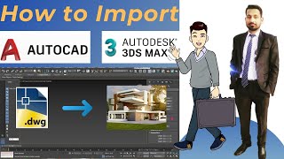 How to Import AutoCad file into 3dsMax  Import AutoCad Model to 3dsMax [upl. by Suiramaj112]