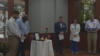 Texas Missing Man table blessing to honor veterans [upl. by Ocsirf570]