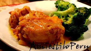 Chuletas de Cerdo a la Naranja Pork Chops [upl. by Arhsub]