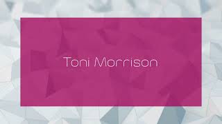 Toni Morrison  appearance [upl. by Auehsoj616]