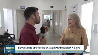 Governo de SP prorroga vacinação contra a gripe [upl. by Aleunam]