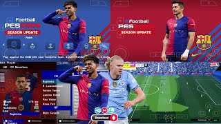 eFootball PES 2025 PPSSPP Download English Version New Update Kits 2425 amp New Transfers HD Graphics [upl. by Terces]