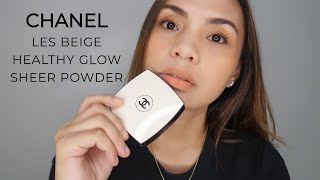 REVIEW CHANEL LES BEIGE HEALTHY GLOW SHEER POWDER  Asian Skin [upl. by Guss280]