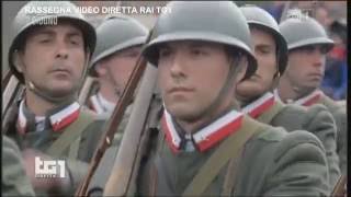 RASSEGNA VIDEODIRETTA RAI TG1 TUTTI IN PIEDI PASSA LA BRIGATA SASSARI [upl. by Hoffert]