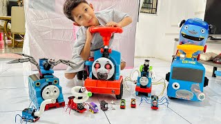 Go Thomas and Friends Saya SUka Bermain Thomas Hantu dan Bus Tayo Tayo The Little Bus [upl. by Nnadroj899]