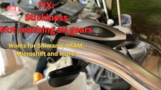 Fix Bike Trigger Shifter that Does Not Shift To All Gears or is Sticky Shimano SRAM Microshift [upl. by Valerian]