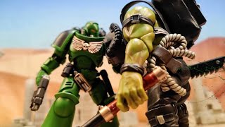 Salamanders VS Orks【JOYTOY Warhammer 40K Stop Motion Animation】 [upl. by Aihsetal993]