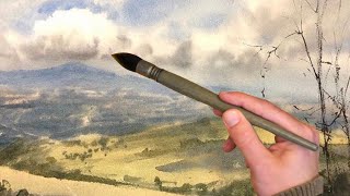 How to Paint a Landscape in Watercolor  Start here [upl. by Auj]