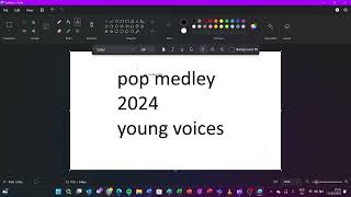 Voung Voices 2024 Pop Medley no lyrics [upl. by Ahsoik52]