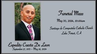 Funeral Mass for Expedito Cuesta de Leon May 30 2024 1000am [upl. by Oirom]