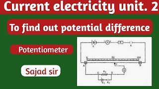 To find out potential difference using potentiometerpotentiometerunit2 [upl. by Cami]