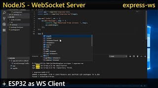 NodeJS WebSocket Server  ESP32 Client [upl. by Etteyafal]