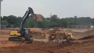 DIGGERS Excavator amp Double Dump Trucks 10MIN  raw uncut footage [upl. by Dlarej94]