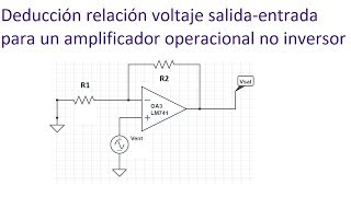 Deducción ganancia para amplificador operacional no inversor [upl. by Nyltak]