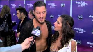 Kelly Monaco Val Chmerkovskiy talk DWTS week 9 [upl. by Nettle]