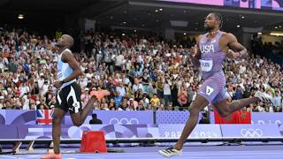 Paris 2024 Olympics Letsile Tebogo Defeats Noah Lyles to Take Second in Mens 200M Semifinals [upl. by Izak548]