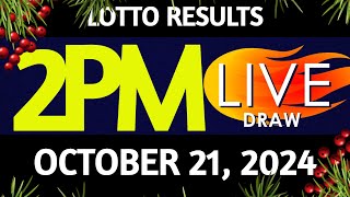 Lotto Result Today 200 pm draw October 21 2024 Monday PCSO LIVE [upl. by Moffat899]