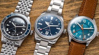 Microbrand GMT Comparison Farer Lander IV vs Monta Atlas vs Baltic Aquascaphe GMT [upl. by Siravat]