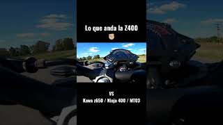 🔥Kawasaki z400 vs MT03 vs z650 vs Ninja 400🚀 short kawasaki z400 mt03 z650 ninja400 shorts [upl. by Trixy127]