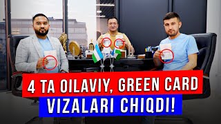 AQSHGA OILAVIY 4 TA quotGREEN CARDquot VIZALARI CHIQDI [upl. by Peednama]