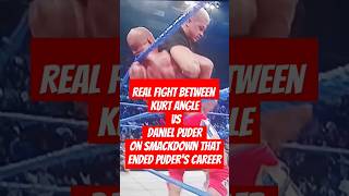 Real fight between Kurt Angle vs Daniel Puder that ended Puders career dark side of the ring wwe [upl. by Durrace287]