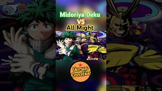 Midoriya Deku VS All Might anime myheroacademia deku allmight midoriya goku [upl. by Enoval]