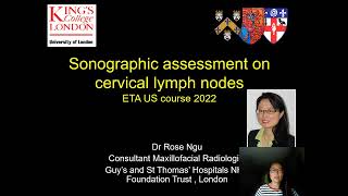 Sonographic assessment of cervical lymph nodes  ETA Ultrasound Course [upl. by Noicpesnoc472]