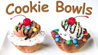 Ice Cream Chocolate Chip Cookie Bowls from Cookies Cupcakes and Cardio [upl. by Torhert]