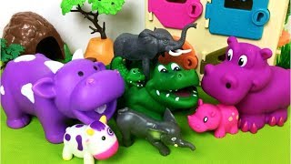 Animals ZOO Toys Baby Find Mom  Learn Animals Names and Sounds for Kids [upl. by Yam]