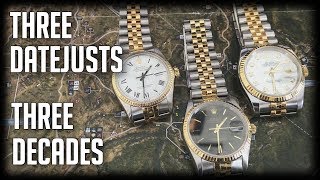 3 Rolex Datejust from 3 Different Decades [upl. by Ydnab351]