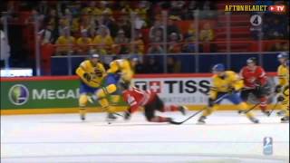 Alexander Edler vs Eric Staal World Championship 2013 [upl. by Shultz430]