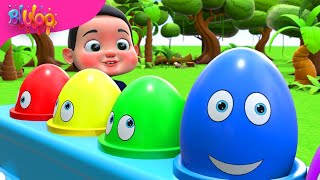 Surprise Eggs Kids Song  Colorful Eggs  BluLoo Nursery Rhymes amp Kids Songs [upl. by Samoht]