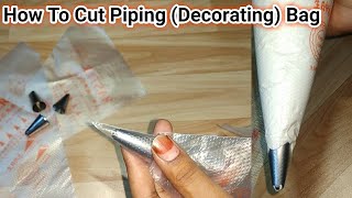 How to Cut Piping Bag  How to Use Piping Bag  How to Use Decorating Bag  Piping Bag Kaise banaye [upl. by Ahsened]