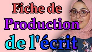 Didactique du français fiche de production de lécrit [upl. by Liagibba474]