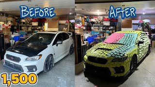 Covering My Subaru WRX With 1500 Sticky Notes It Took Forever [upl. by Gayl]