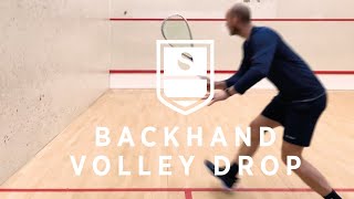 Squash TipsampTricks Backhand volley drop [upl. by Asilahs]