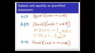 Subsets and set equality Screencast 513 [upl. by Uy]