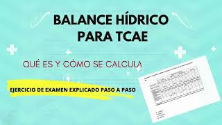 💧BALANCE HÍDRICO PARA TCAE Qué es y Cómo se calcula  👩‍🏫PRÁCTICA DE EXAMEN [upl. by Rouvin928]