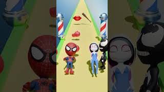 GTA V New Punch amp Kiss Run Red Spidey Vs Spider Gween Funny Challenge gta [upl. by Gnim]