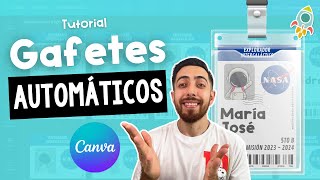 ¡Hazlo fácil Tutorial de Gafetes Automáticos para todos tus alumnos en minutos  Regreso a Clases [upl. by Eitsyrhc475]